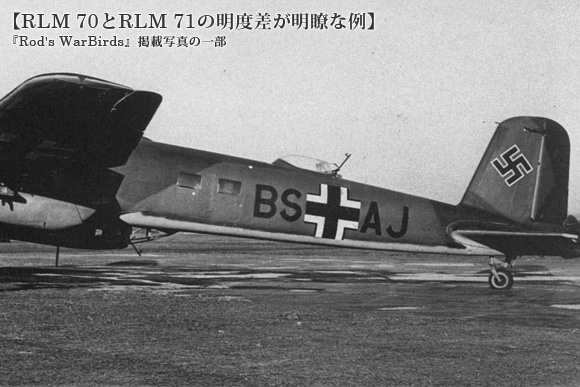 RLM 70とRLM 71の明度差が明瞭な例