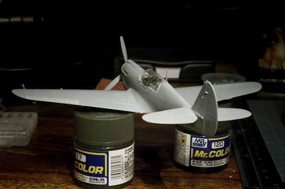 ハセガワ 1/72 P-40Nの翼後端処理