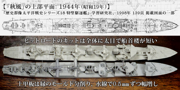 「秋風」の上部平面: 1944年(昭和19年)