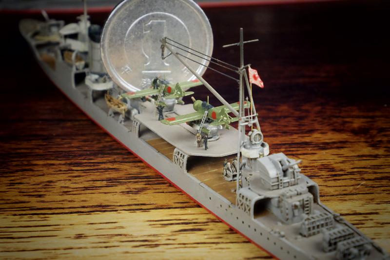 航空駆逐艦「羽風」の航空作業甲板