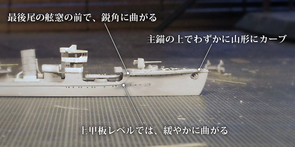 「樅型」「蔦型」の舷外電路 (消磁電路) の、装備位置の特徴