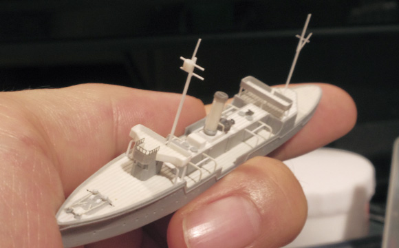 砲艦「嵯峨」を1/700で適当スクラッチ