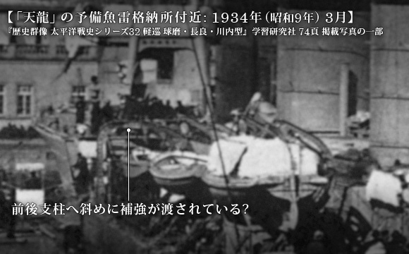 「天龍」の予備魚雷格納所付近: 1934年 (昭和9年) 3月